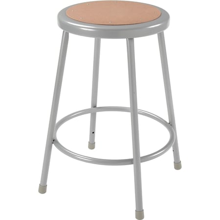 Global Industrial 24H Hardboard Stool, Gray, Armless, Backless, 2PK B2157619